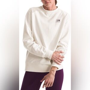 The North Face Off-White/ Cream Relaxed Crewneck Sweatshirt